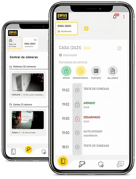 Telas do SuperApp EMIVE no celular